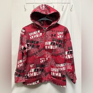 Under Armour Kids Red and Black Graphic Hoodie Youth Medium 0110